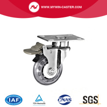 Three Inch Plate PU Medical Caster